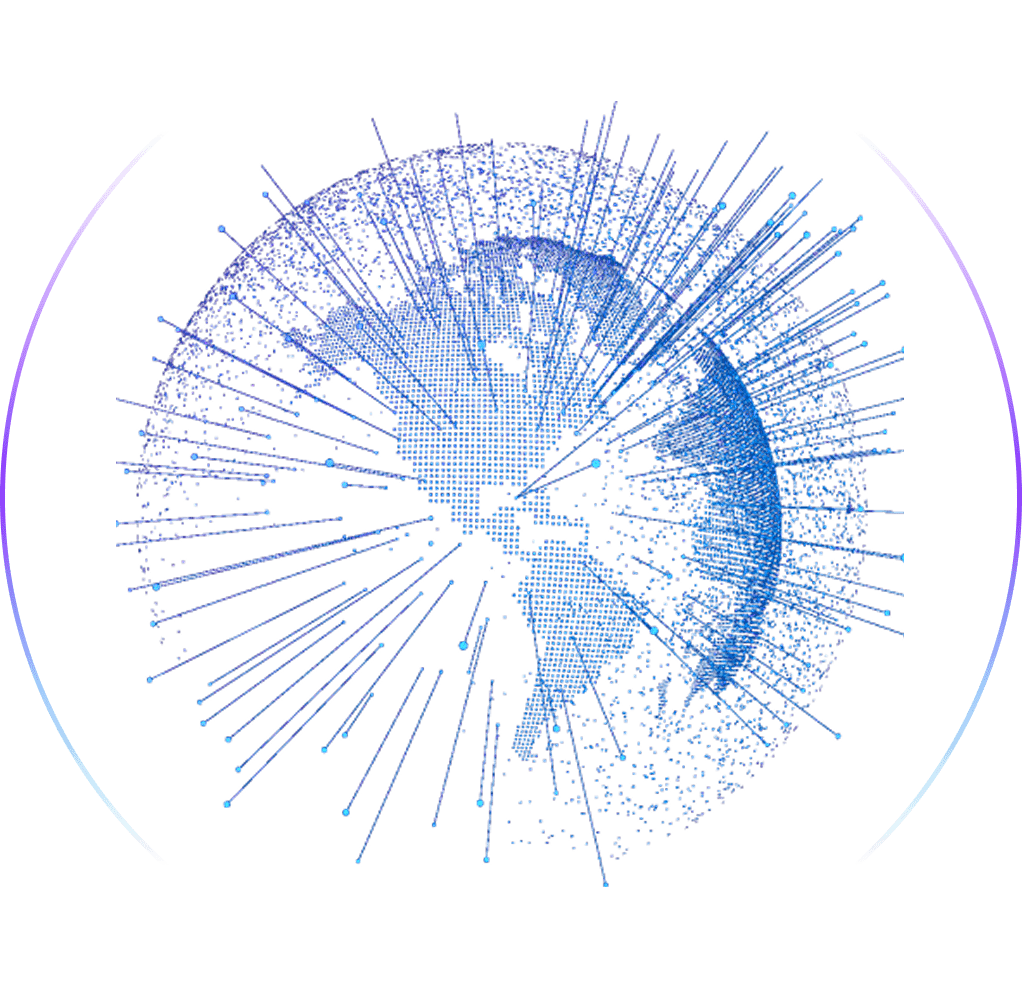 Decentralization visualization showing distributed network
