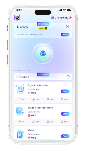 Start training AI to earn rewards